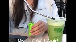 How to use a folding reusable drinking straw