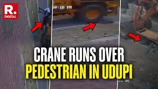 Karnataka BREAKING: CCTV Footage Captures Shocking Incident As Crane Runs Over Pedestrian In Udupi