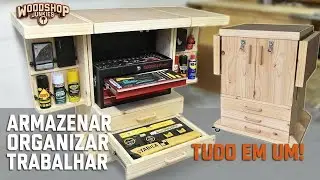 Transforme sua garagem: Carrinho de ferramentas e bancada multifuncional para ganhar espaço!
