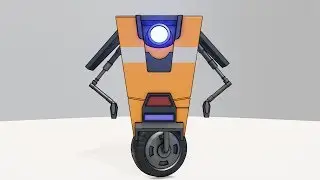 Claptrap Borderlands Blender 2.8 Timelapse
