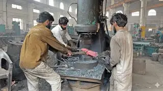 The process of making the front of Crane from scrape with heavy machine