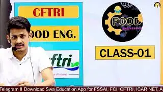 CFTRI FOOD ENGINEERING CLASS | FUNDAMENTAL OF FLUID FLOW | CFTRI MSc. Entrance.