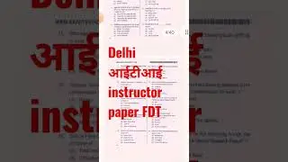 Dsssb Delhi iti instructor old year questions paper Trade Fashion Design and Technology
