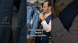 Crotch Blow Out Jean Repair #denim #jeans #selfridges #mrporter #eco #ecofriendly #TheDenimDoctor
