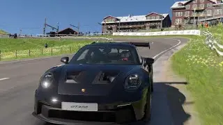 cutting up traffic in a Porsche 911 GT3 RS