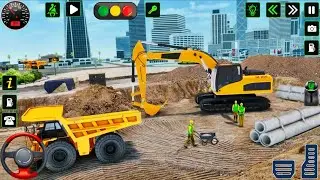 Real Large City Construction Games 2025 - City Road Construction Simulator Game - Android Gameplay