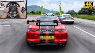 Porsche Panamera Turbo VS Supercars - Forza Horizon 5 | Logitech G923 Steering Wheel