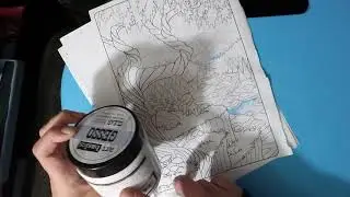 Clear Gesso Meets Adult Coloring Books