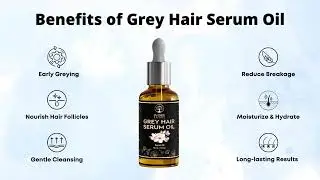 Grey Hair Oil Serum - Serum to Darken White Hair Naturally #shorts #grey