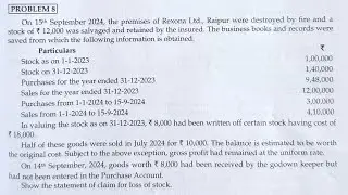 Sem-2 FY.BCOM (NEP) | Financial Accounting | Ch-2 Insurance Claims | Q.8 #accounting #sppu