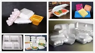 ps food container thermoforming machine, polystyrene foam fast food container packing machine