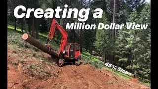 TIMBER FELLING AND FORESTRY MULCHING FOR A MILLION DOLLAR VIEW! 45% SLOPE