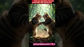 🐾 Giant Cats&rsquo; Epic Battle | Powerful Animal Fight | Kids Friendly ShortCatFight #GiantCats #
