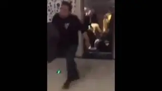 Auf Kotze ausgerutscht :D
