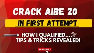 HOW TO QUALIFY AIBE 20 IN FIRST ATTEMPT | EXAM STRATEGY | NO NEGATIVE MARKING | IMP. TOPICS #aibe20