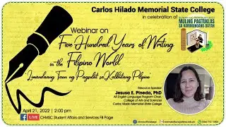 Webinar on Five Hundred Years of Writing in Filipino World