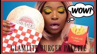GLAMLITE BURGER PALETTE AND FRY LASHES | REVIEW, SWATCHES & TUTORIAL