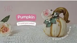 Pumpkin in cold porcelain |  Rossy Rivera Art