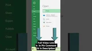 How to use File Tab option in Excel | How the File Tab works Step by Step