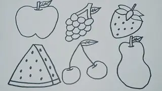 Рисование и живопись фруктов / Как рисовать фрукты / Рисование яблок / Рисование винограда / Рисо...
