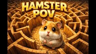 Hamster POV Wooden Maze for Relaxation
