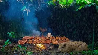 Survival FULL VIDEO | Trapping and Hunting Mouse, Fish, Frog, Boar