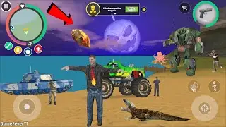 Rope Hero: Vice Town (Mutant Man on Halloween Moon Setting) Stone with Monster - Android Gameplay HD