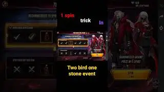 1Spin trick in new event of 🤑 FF.   1 spin trick in new Two bird one stone event
