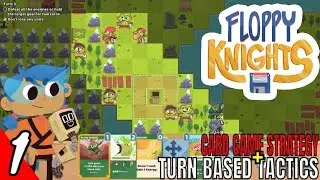 FLOPPY KNIGHTS First Episode Gameplay Preview -Turn-Based Tactics + Card-Game Strategy! [STEAM]
