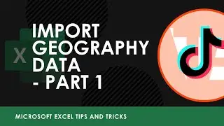 How To Import Geography Data Into Excel - Part 1 #shorts