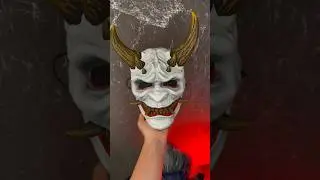 Horror Oni mask: White&Black😈   #oni #cosplay #hannya #handcraft #handcrafted #halloweencostume