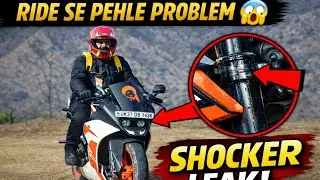 KTM RC Handle Fix & Hidden Shocker Leak 😳 | Before Ride Vlog  #KTMRC #Ride #ShockerLeak #KTMDehradun