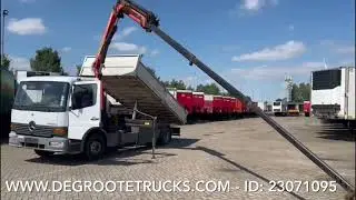 Degroote Trucks: Mercedes-Benz Atego 1218 tipper with Palfinger crane for sale