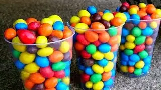 Full of 3 Rainbow BathTubs Candy withM&M's & Magic Slime Cutting Video