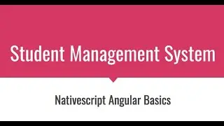 Nativescript Student Management System #11