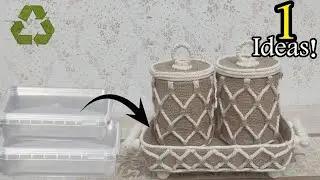 This recycled idea went viral! I can’t believe I made such a stylish tray from a plastic container!😍