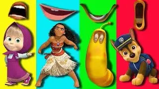 Wrong Mouth Paw Patrol Moana Masha Larva Finger Family Song Learn Colors for Kids