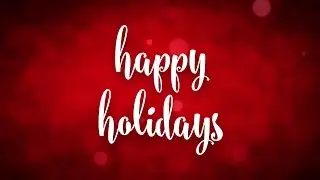 Happy Holidays Script on Red - HD Video Background Loop