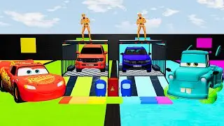 McQueen Impossible Maze Runner | Cars Teleportation - Maze vs Car | Cars Challenge #2 - BeamNG.Drive