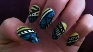 Nail Art Tutorial: Tribal Nails