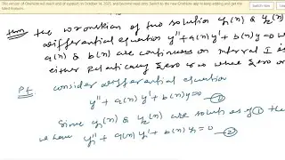 ODE | 03 |  ( unit 3 ) | Wronskian & Its Theorem | Thinkers Academy | Nikhil Sir