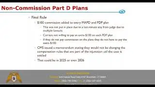 How to handle non-commission Part D plans