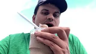 Me Showing My Chocolate Ice Cream and M&Ms