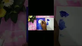 Easy full moonlight by acrylic colour.Only three colour paint.
