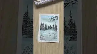 Painting idea for beginners #art #painting #stepbystep #watercolor #beginnermethod #nature #winter