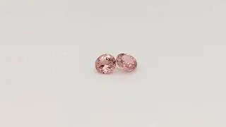 Dynamic Round Peach Sapphire Pair 63.10.047.BLL Vid