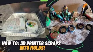 How to: Melt 3d printed supports, fails and scrap PLA filament into molds #3dprinting #3dprinter