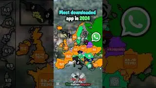 Most downloaded app in 2024 I #europe #countries #map #download #apps #2024 #shorts #fyp #mapping