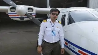 P68 C  Partinavia's Preflight External Inspection Procedure before flight practically demonstrated.
