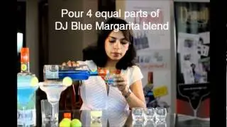 DJ Blue Margarita cocktail with fresh lime juice.wmv